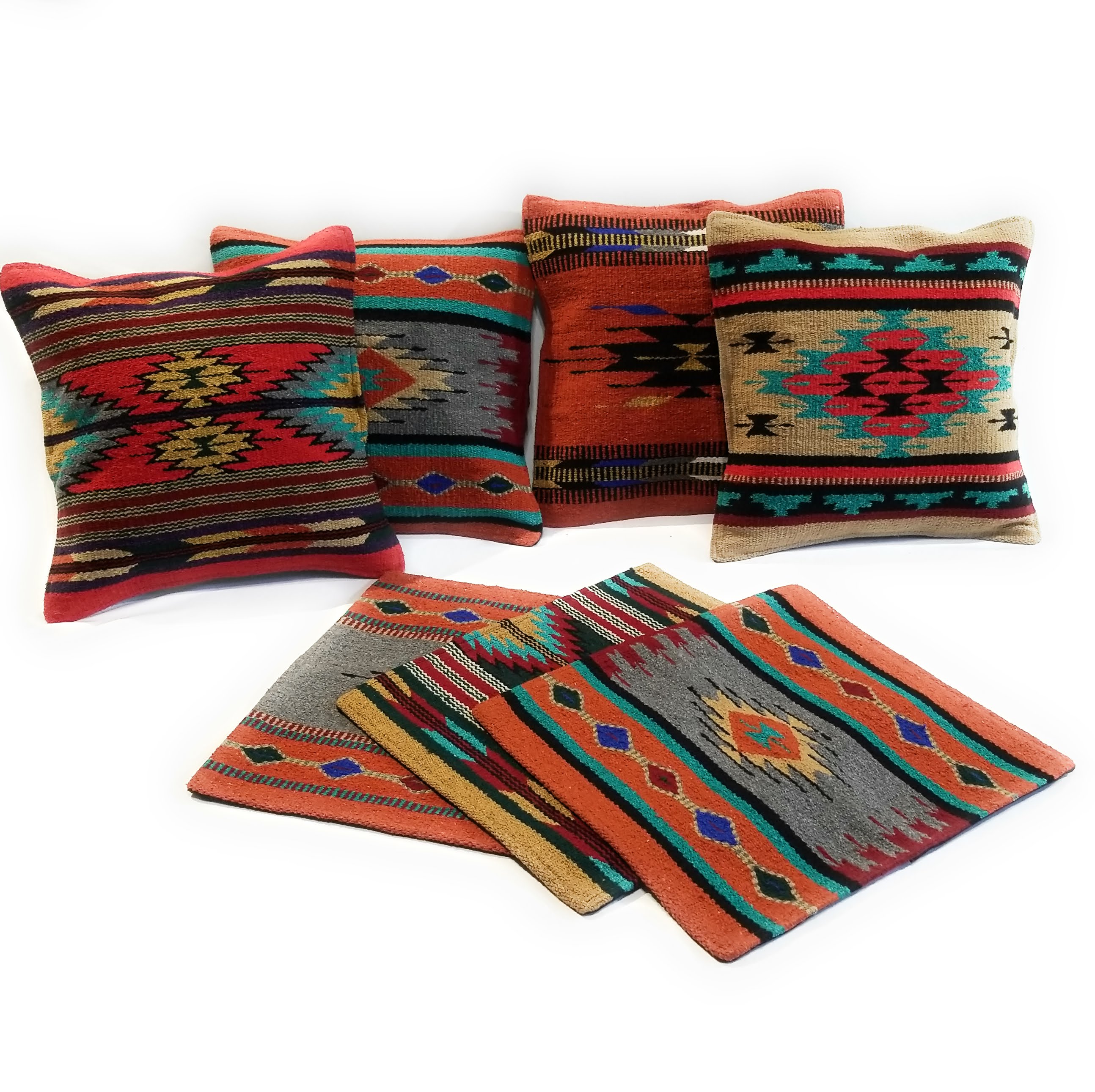 Southwestern Aztec Pillow Covers- Assorted Colors- 18 X 18 Throw Pillow - Ranch Junkie Mercantile LLC