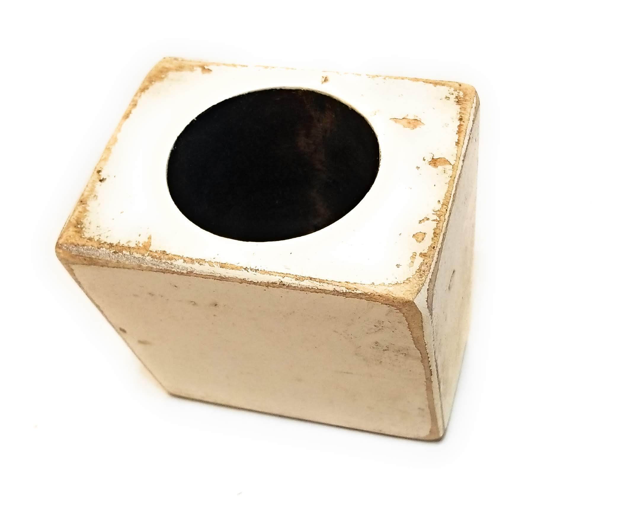 Rustic Ivory Farmhouse 1 Hole Wooden Candle Holder- Sugar Mold Candle Holder One Hole- Faux Succulent Planter - Ranch Junkie Mercantile LLC