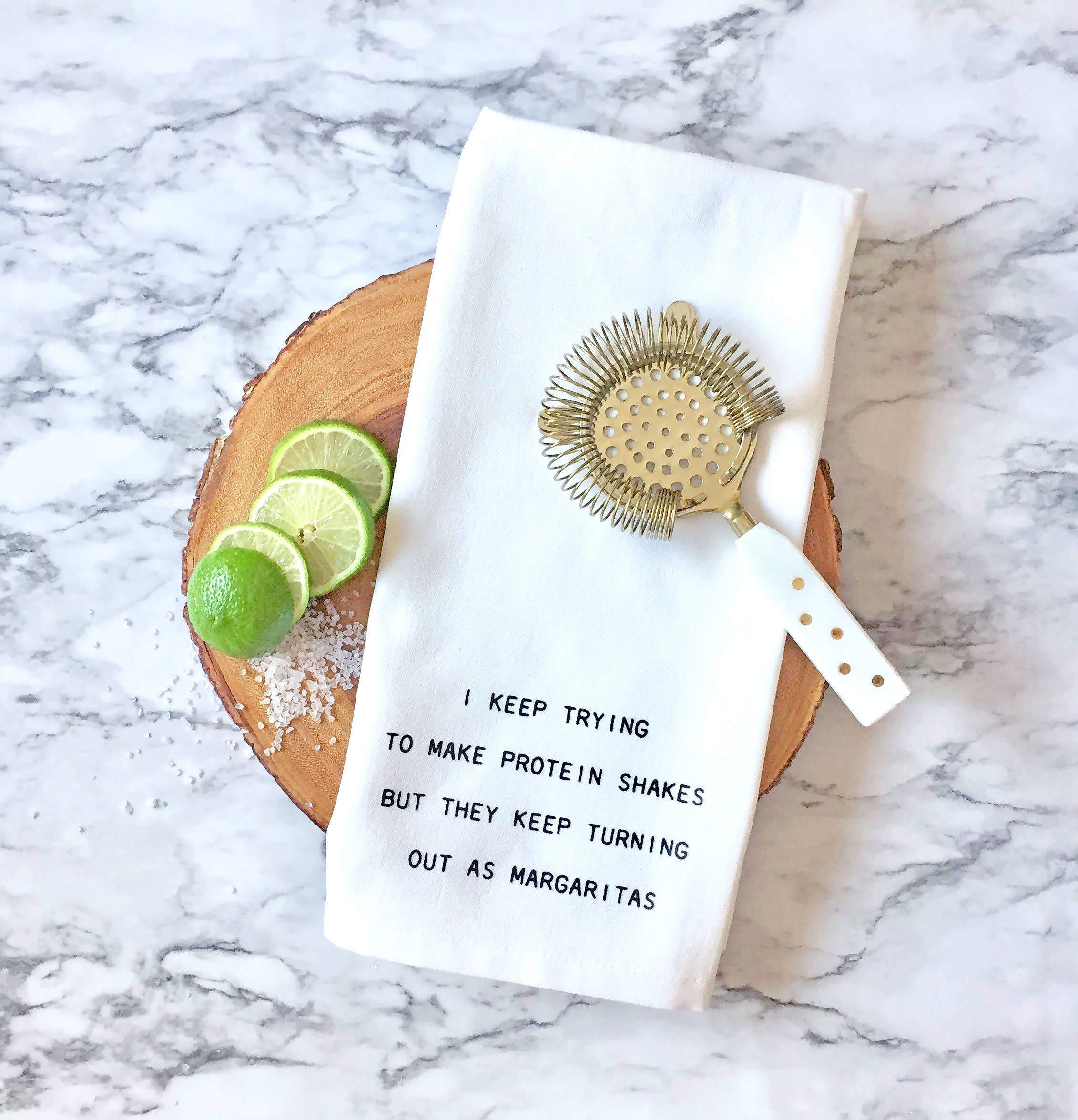 Margaritas - Tea Towel- Funny Kitchen Towel Gift - Ranch Junkie Mercantile LLC