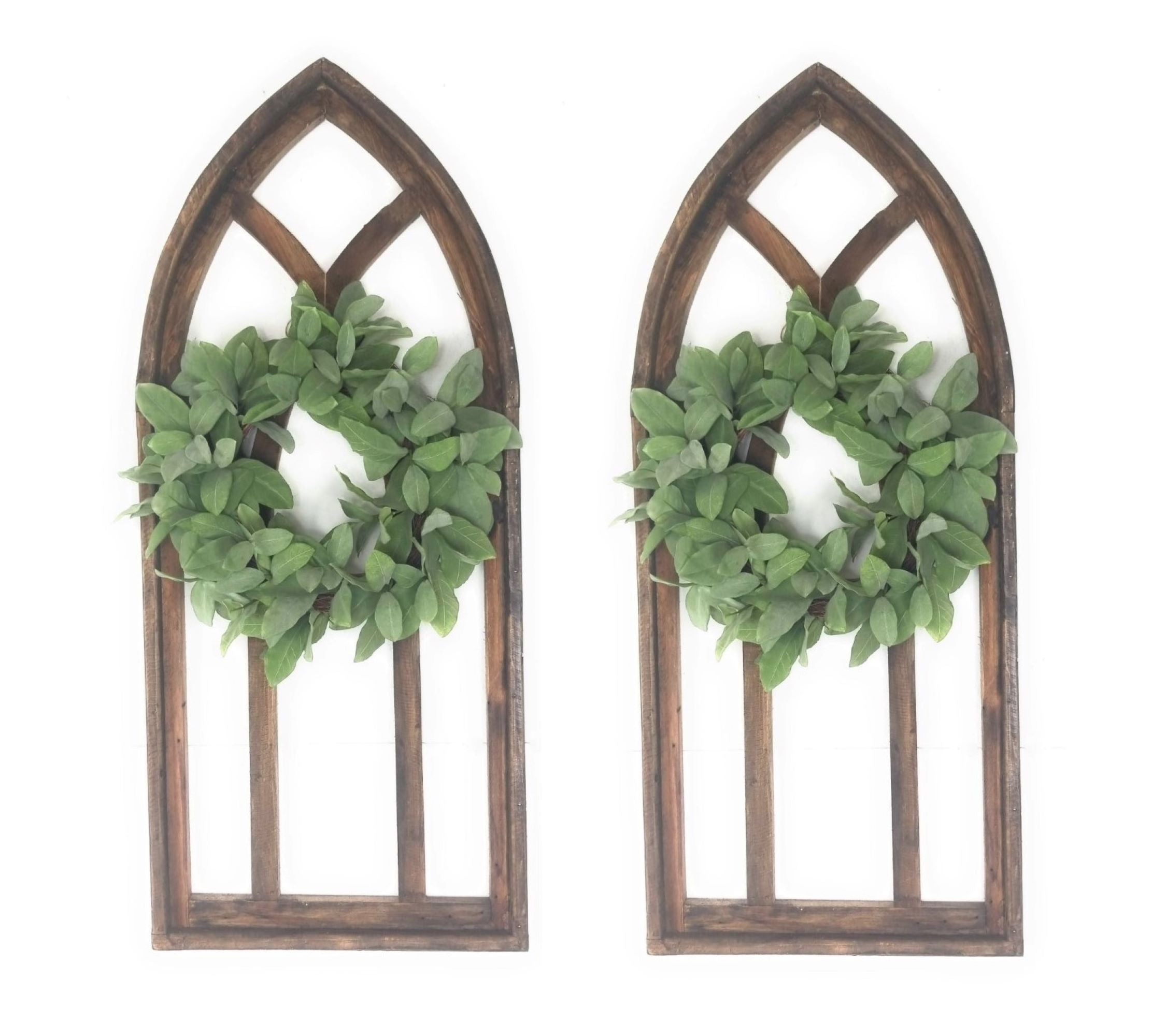 48" X 21" Farmhouse Wood Cathedral Window Arch Two Color Options- The Farmhouse Cathedral Window - Ranch Junkie Mercantile LLC