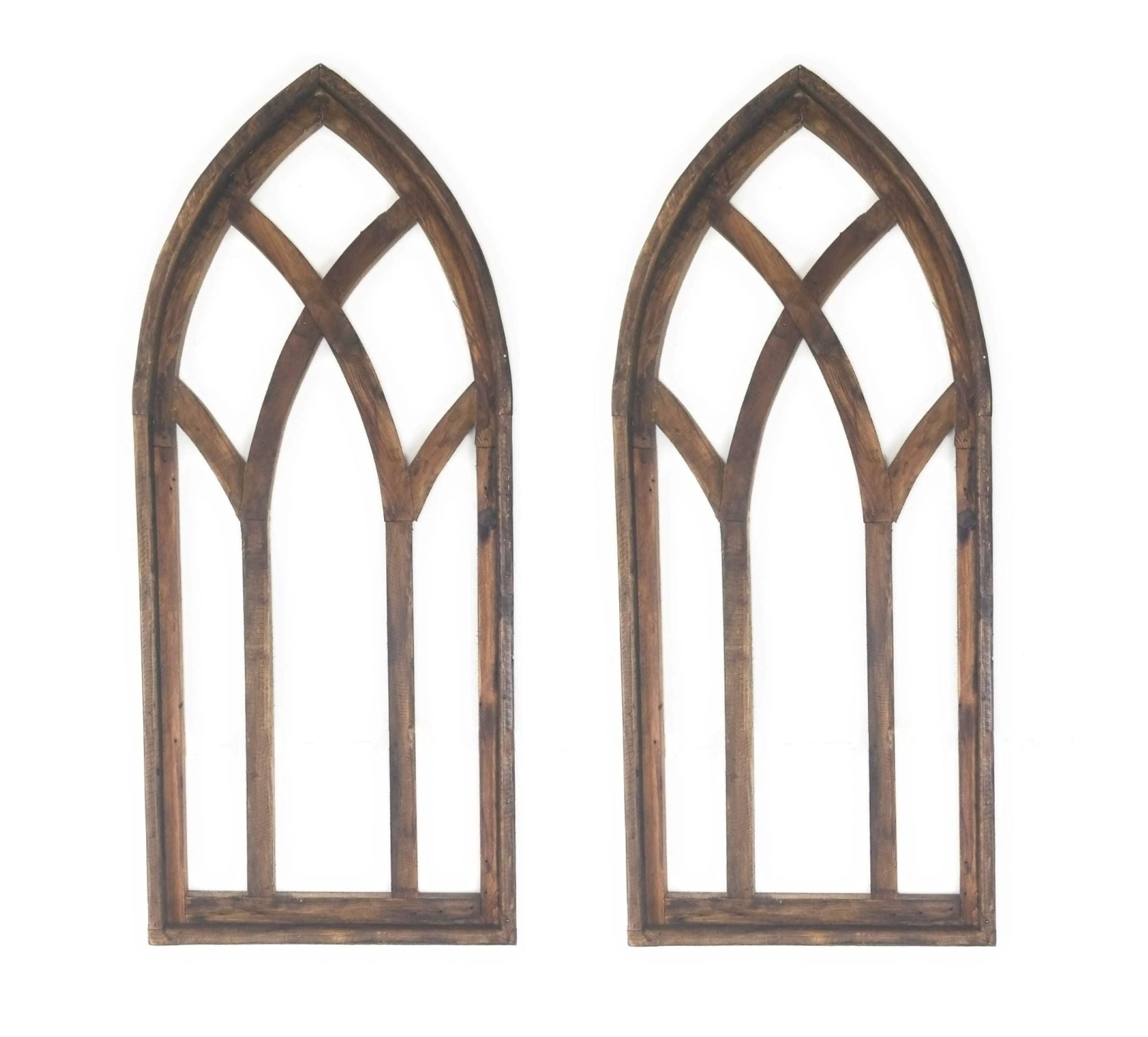 48" X 21" Farmhouse Wood Cathedral Window Arch Two Color Options- The Farmhouse Cathedral Window - Ranch Junkie Mercantile LLC