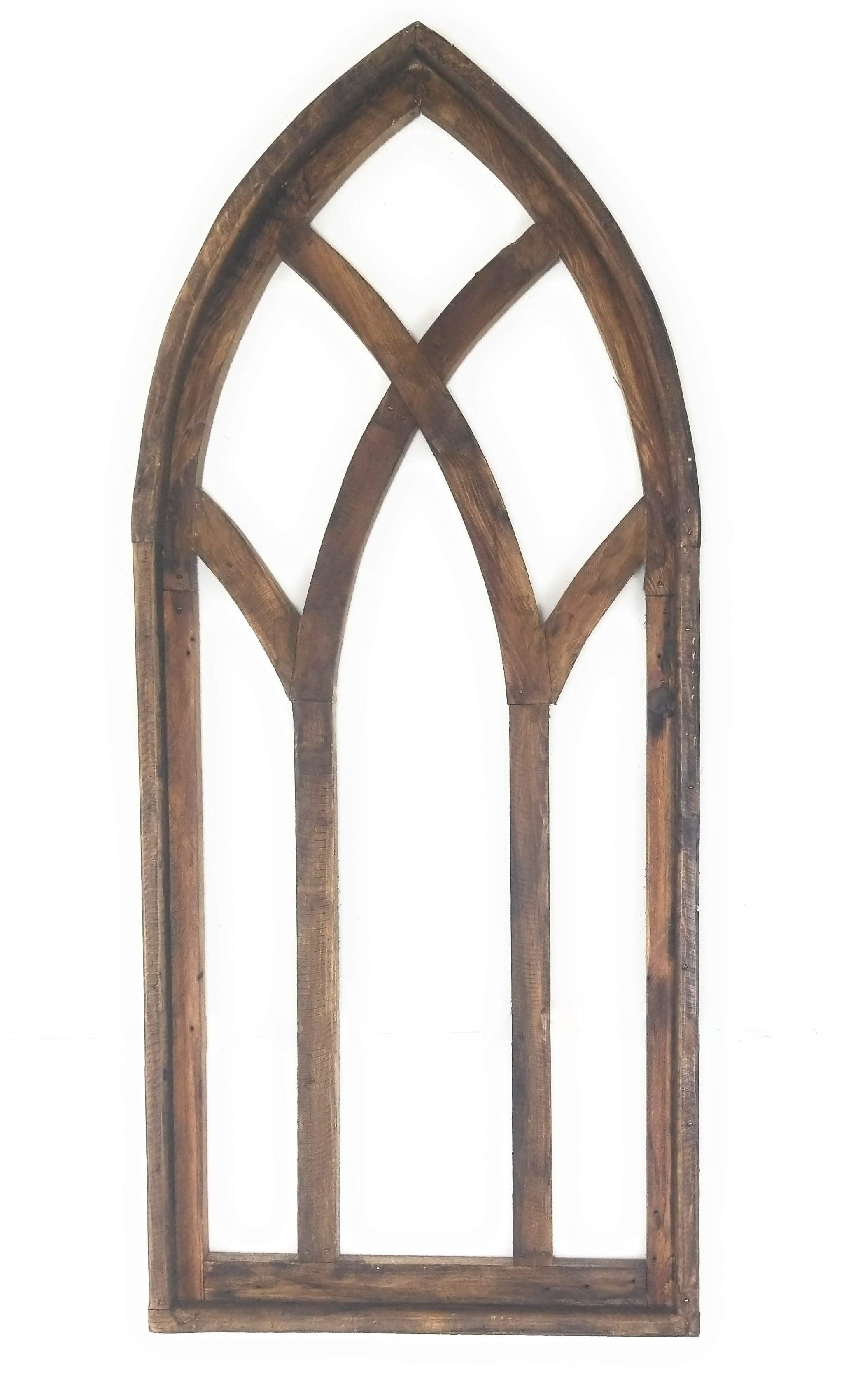 48" X 21" Farmhouse Wood Cathedral Window Arch Two Color Options- The Farmhouse Cathedral Window - Ranch Junkie Mercantile LLC