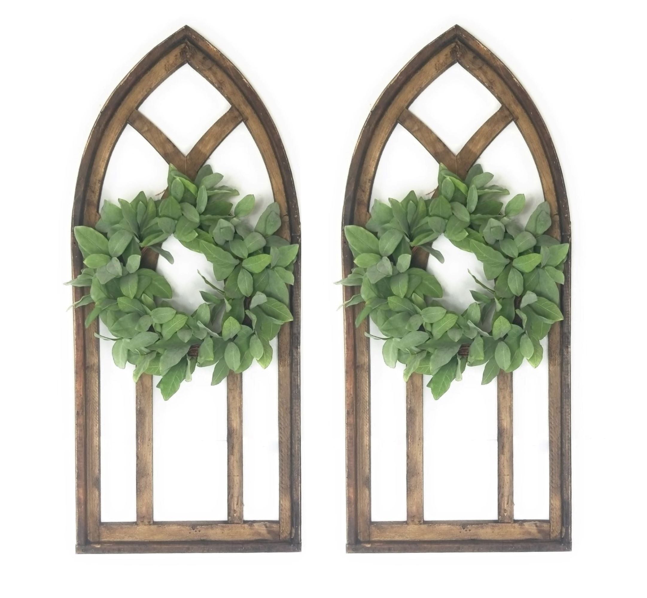 48" X 21" Farmhouse Wood Cathedral Window Arch Two Color Options- The Farmhouse Cathedral Window - Ranch Junkie Mercantile LLC