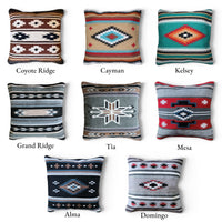 20 X 20 Handwoven Wool Southwestern Pillows - Western Pillow Covers - Ranch Junkie LLC 