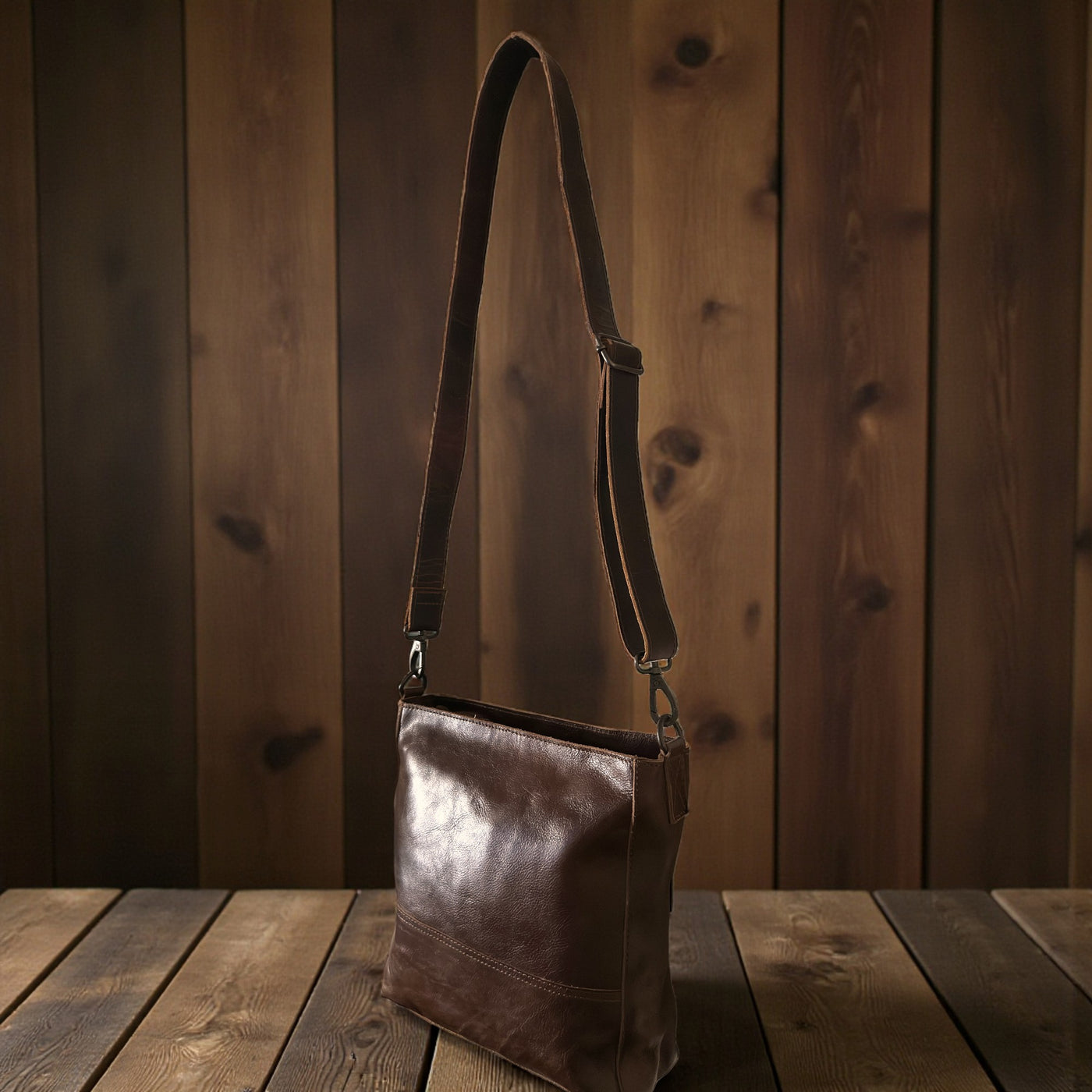 Abby Vintage Brown Adjustable Tooled Leather Bag Strap (34" to 60")