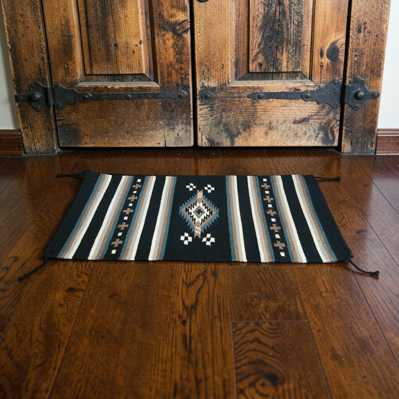20" X 40" Handwoven Wool Southwestern Rug The Alma Accent Rug - Ranch Junkie LLC 