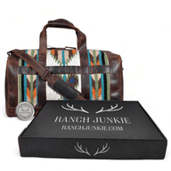 Aspen Southwestern Saddle Blanket Aztec Weekender Leather Duffel Bag Luggage & BagsRanch Junkie