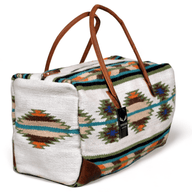 Aspen Boho Aztec Large Weekender Southwestern Duffel Bag Saddle Blanket Bag 100% Leather Handles Luggage & BagsRanch Junkie