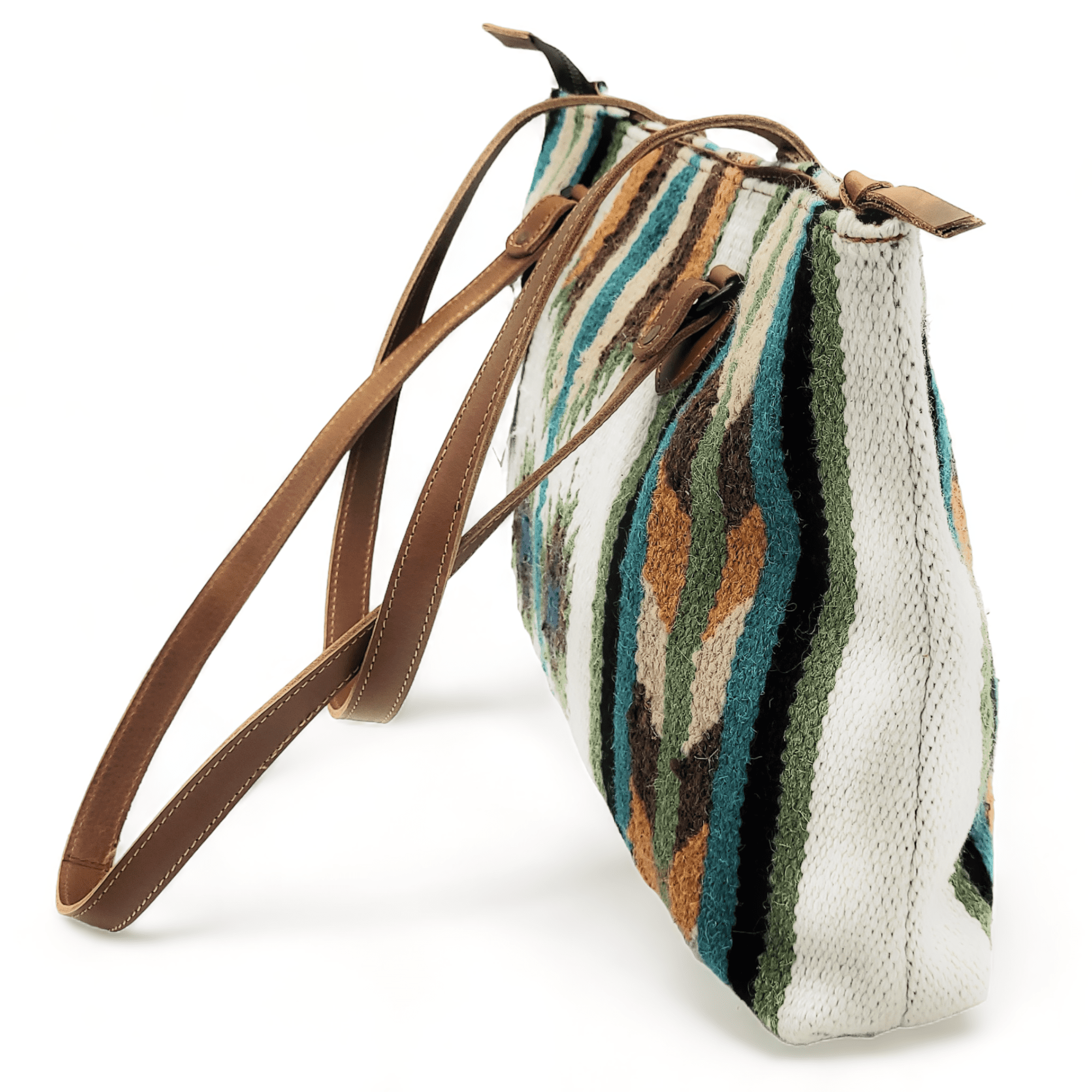 Southwestern Large Handwoven Wool Boho Tote Aspen Saddle Blanket Bag - Ranch Junkie Mercantile LLC 
