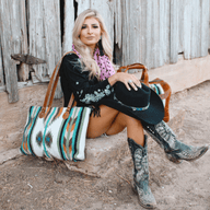 Aspen Southwestern Large Handwoven Saddle Blanket Boho Tote Purse Luggage & BagsRanch Junkie