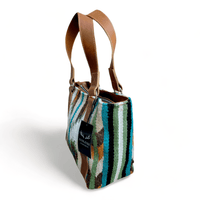 Aspen Southwestern Handwoven Wool+Leather Boho Tote Western Handbag Saddle Blanket Purse - Ranch Junkie Mercantile LLC