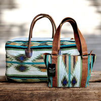 Bundle Deal Aspen Wool Southwestern Aztec Large Weekender Duffel Bag + Handwoven Wool Tote Purse - Ranch Junkie Mercantile LLC 