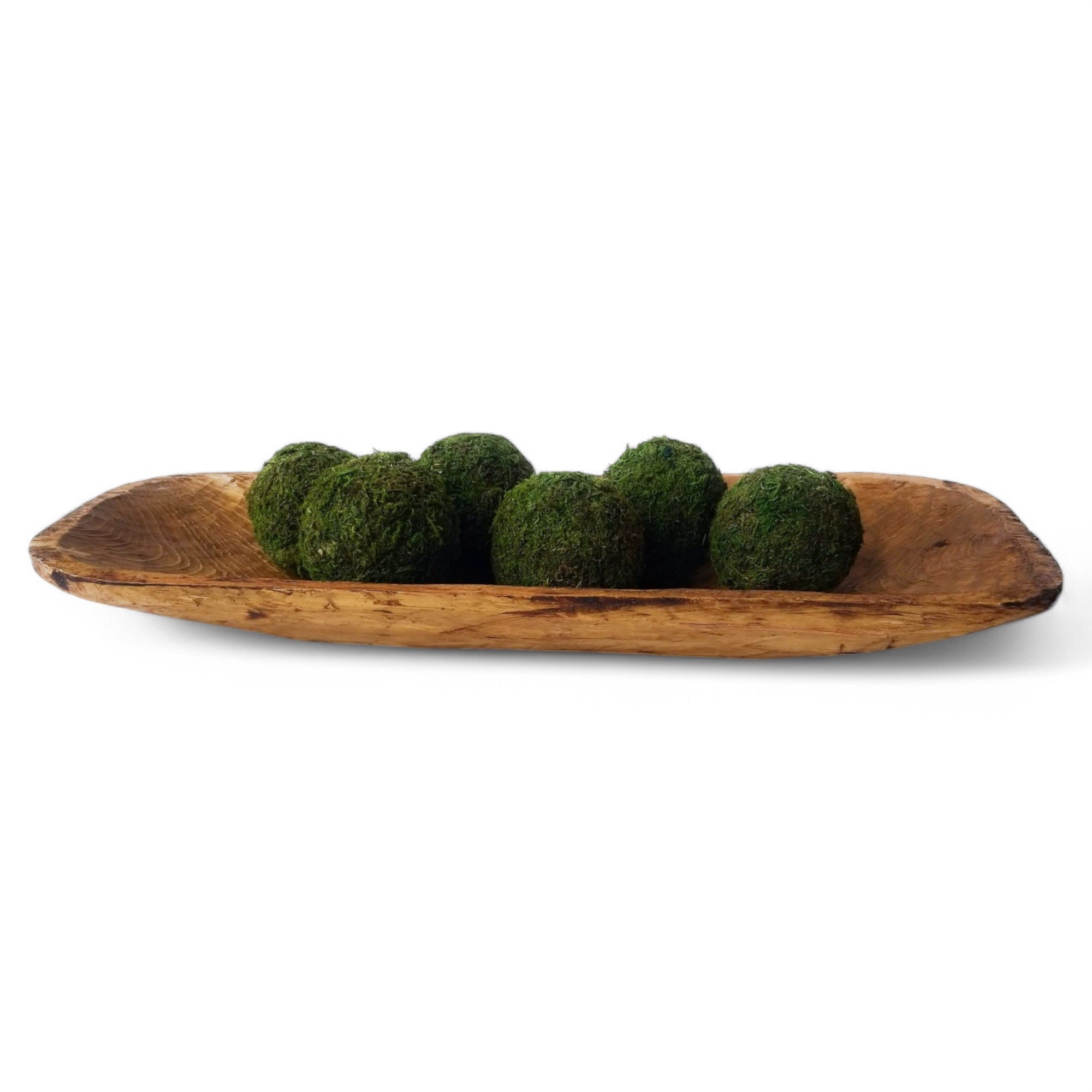 2 Color Options- 17"-20.5" Baguette Dough Bowl, The Barren Decorative Bowl, Table Center Piece Farmhouse Brown Or Rustic White - Ranch Junkie Mercantile LLC 