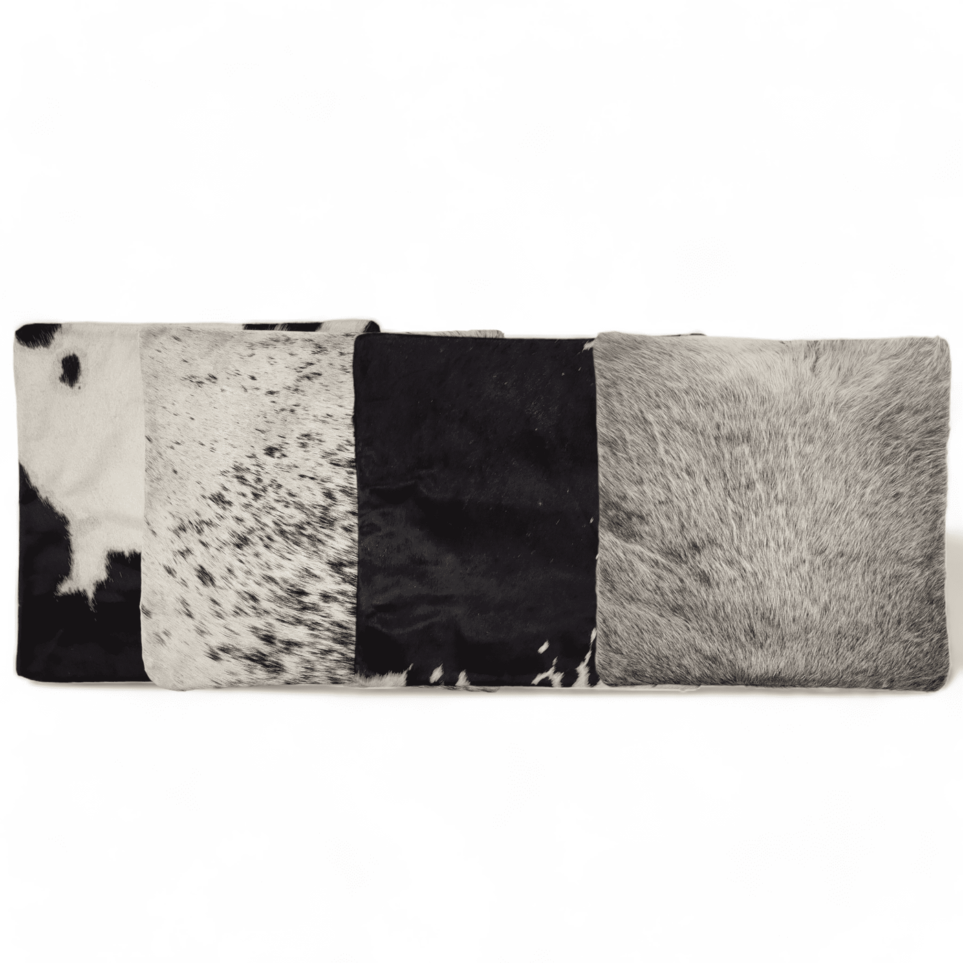 Highlands 18x18 Black/White Genuine Cowhide Pillow Covers Double Sided - Ranch Junkie Mercantile LLC