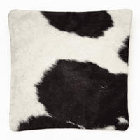 Highlands 18x18 Black/White Genuine Cowhide Pillow Covers Double Sided - Ranch Junkie Mercantile LLC