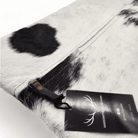 18x18 Genuine Cowhide Pillow Covers  Black/White Double Sided Highlands Cowhide Pillow - Ranch Junkie Mercantile LLC 