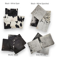 18x18 Genuine Cowhide Pillow Covers  Black/White Double Sided Highlands Cowhide Pillow - Ranch Junkie LLC