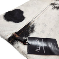 18x18 Genuine Cowhide Pillow Covers  Black/White Double Sided Highlands Cowhide Pillow - Ranch Junkie LLC