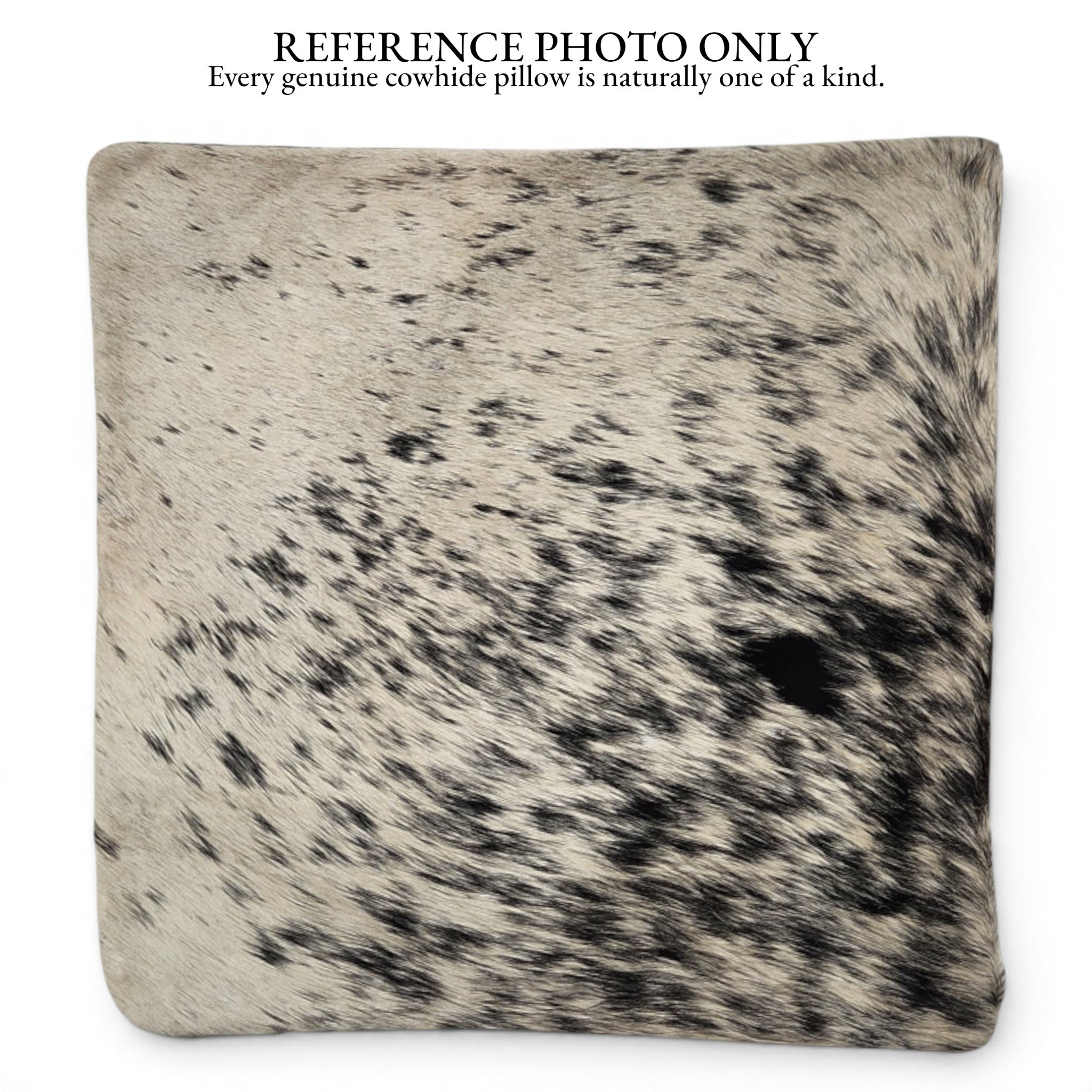 18x18 Genuine Cowhide Pillow Covers  Black/White Double Sided Highlands Cowhide Pillow - Ranch Junkie LLC