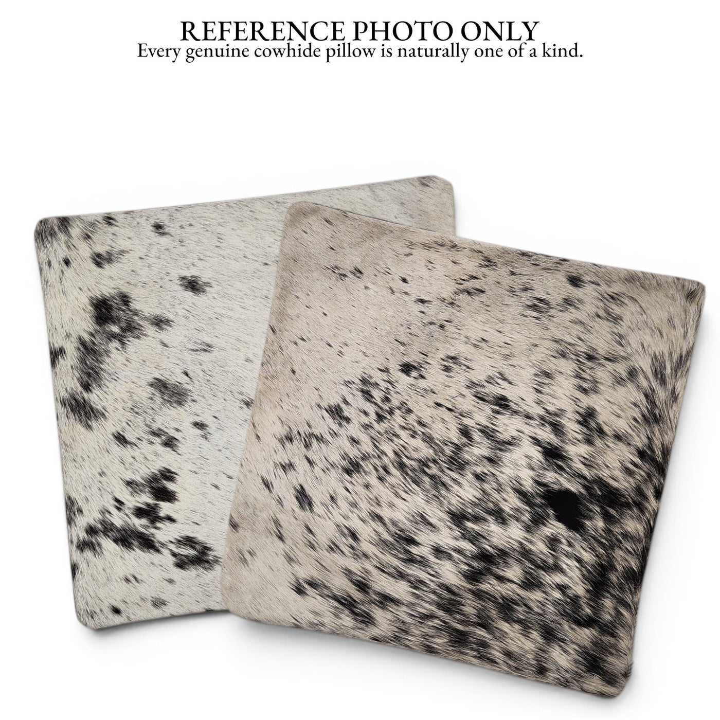 18x18 Genuine Cowhide Pillow Covers  Black/White Double Sided Highlands Cowhide Pillow - Ranch Junkie LLC