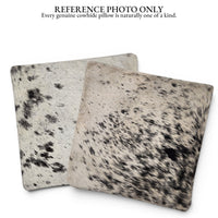 18x18 Genuine Cowhide Pillow Covers  Black/White Double Sided Highlands Cowhide Pillow - Ranch Junkie LLC