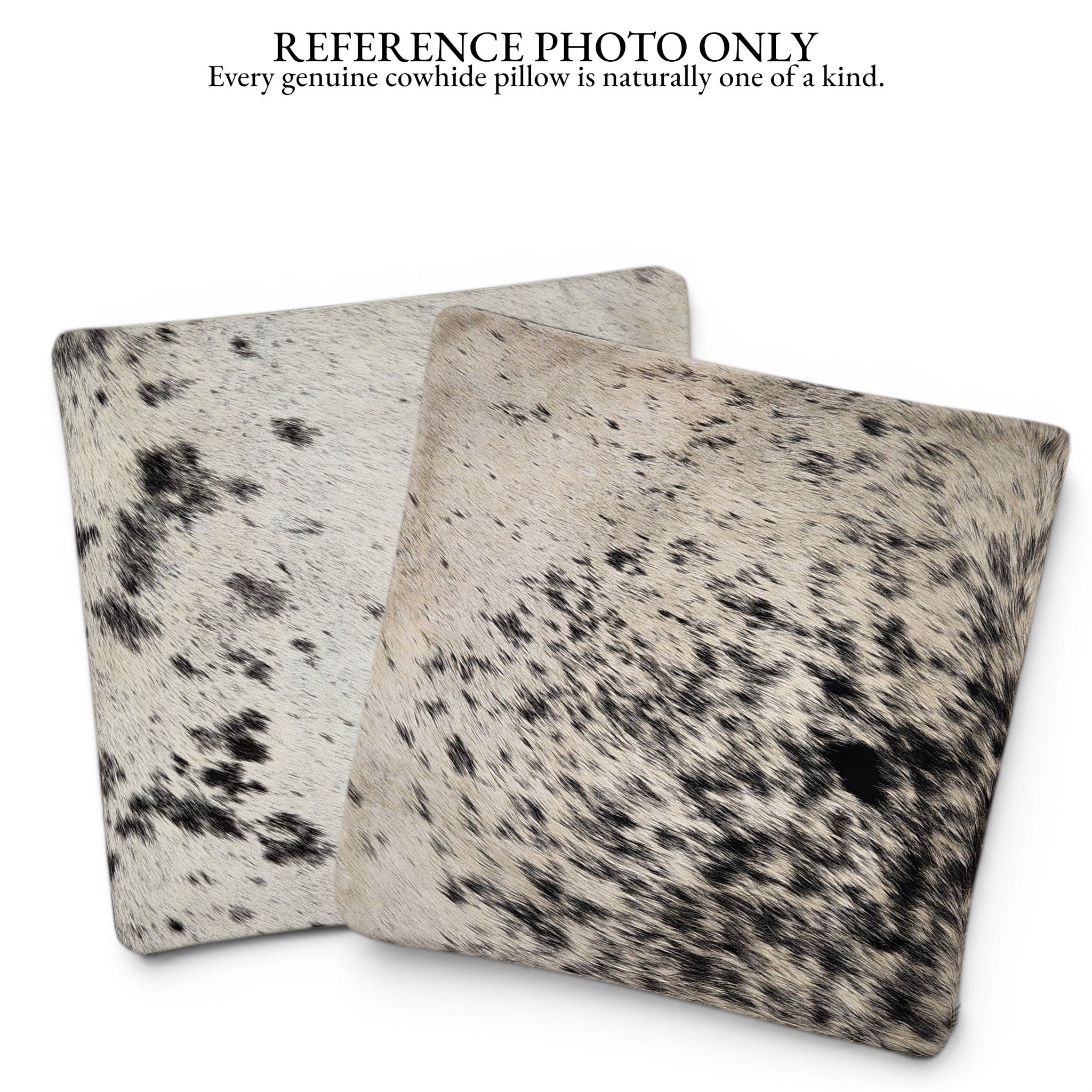 18x18 Genuine Cowhide Pillow Covers  Black/White Double Sided Highlands Cowhide Pillow - Ranch Junkie LLC