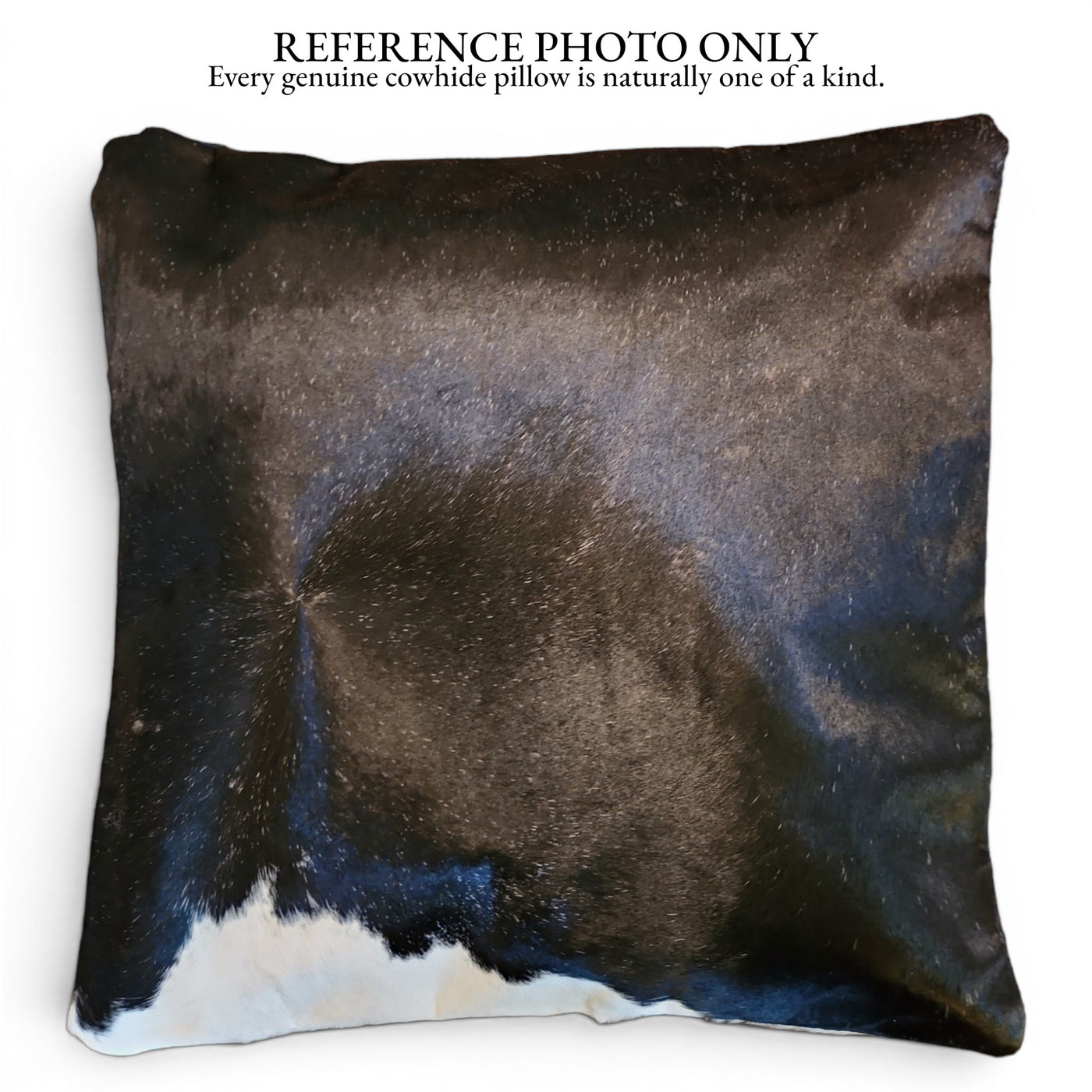 18x18 Genuine Cowhide Pillow Covers  Black/White Double Sided Highlands Cowhide Pillow - Ranch Junkie LLC