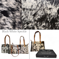 Bundle Deal Highlands Cowhide Large Tote Black + Envelope Cowhide Wallet - Ranch Junkie Mercantile LLC 