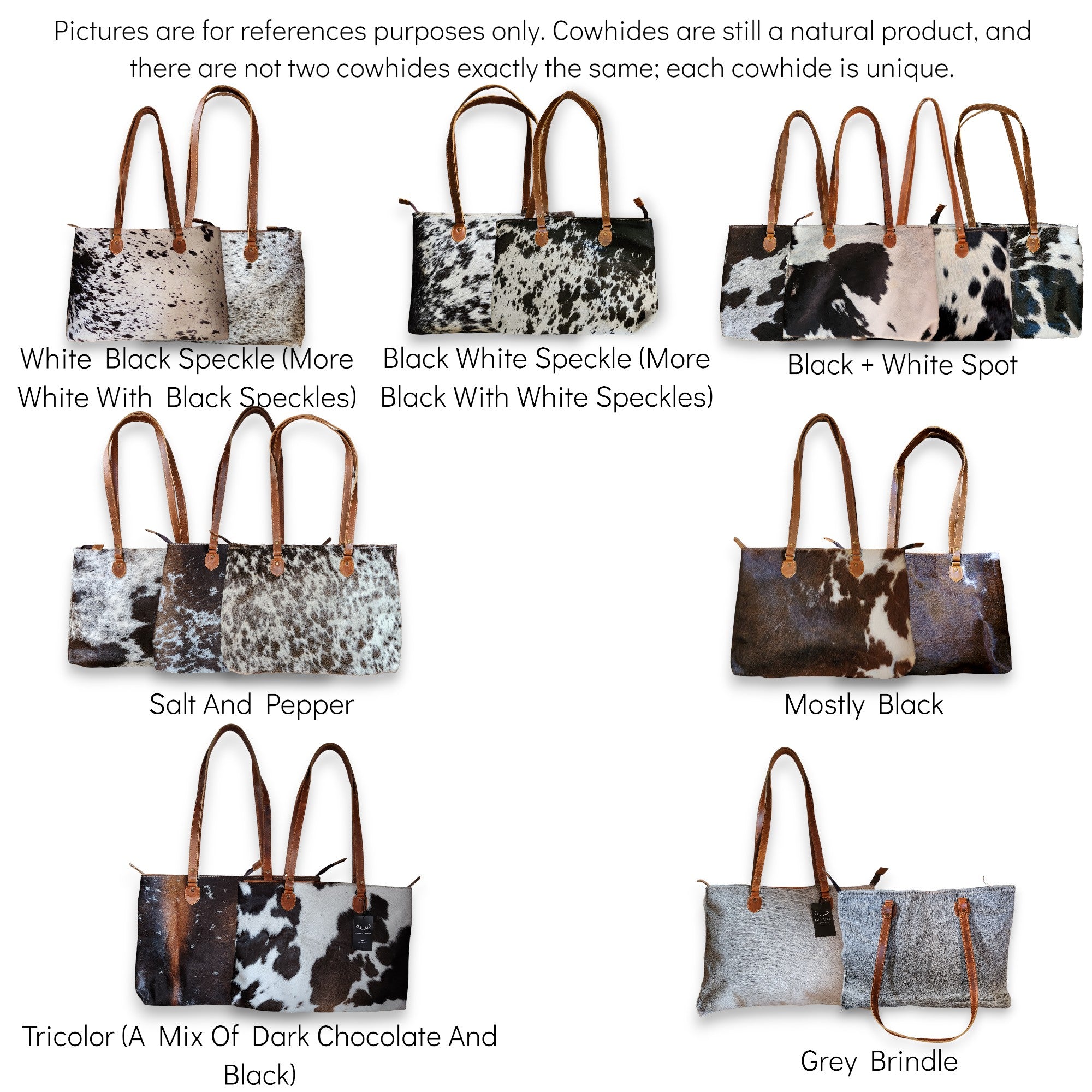 Genuine Cowhide Large Tote Highlands Black Cowhide Tote - Ranch Junkie Mercantile LLC 