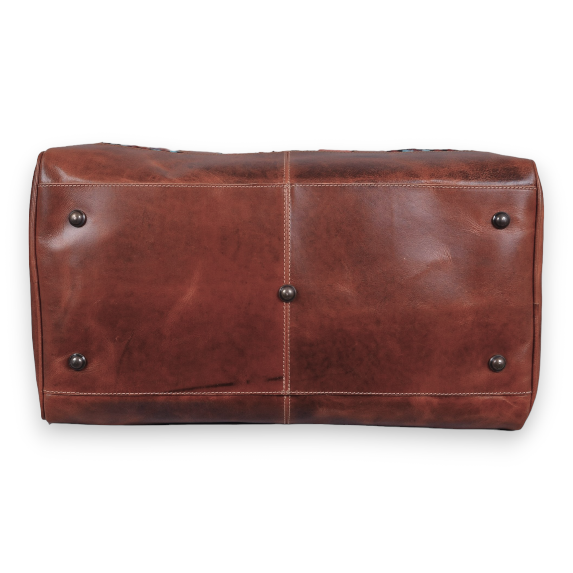 Bundle Deal Black Highlands Large Genuine Cowhide Weekender Duffel Bag+ Black Cosmetic Pouch Highlands Cowhide Makeup Bag - Ranch Junkie Mercantile LLC 