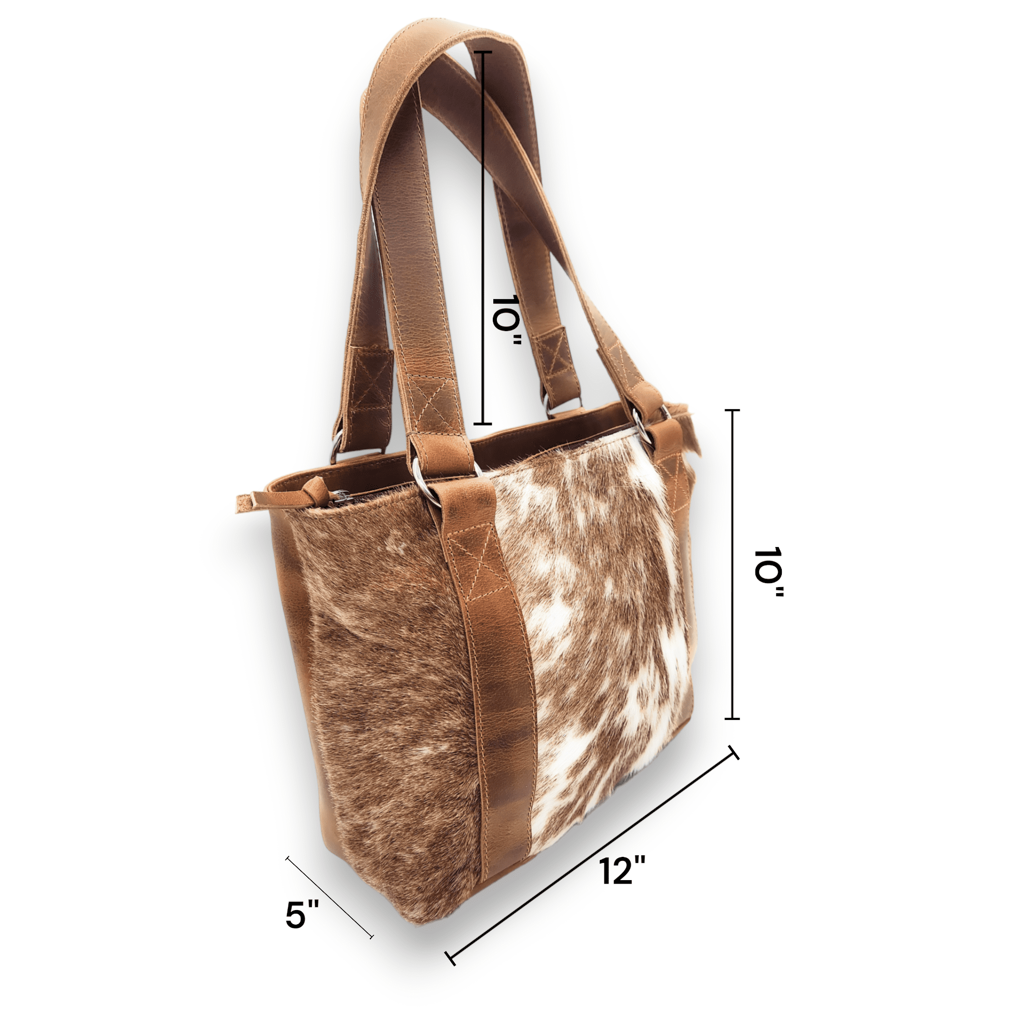 Bundle Deal -The Highlands Cowhide Tote Purse Saddle + Envelope Cowhide Large Wallet Saddle - Ranch Junkie Mercantile LLC