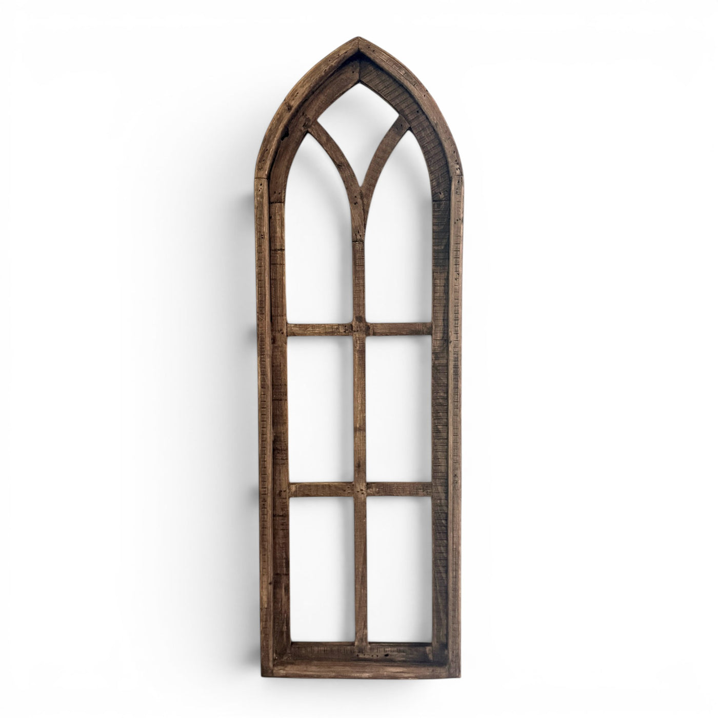 37" X 12" Farmhouse Rustic Wooden Wall Window Arches Rustic Brown Dandelion - Ranch Junkie LLC 