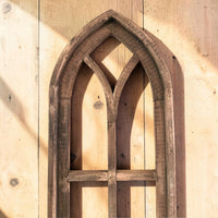 37" X 12" Farmhouse Rustic Wooden Wall Window Arches Rustic Brown Dandelion - Ranch Junkie LLC 