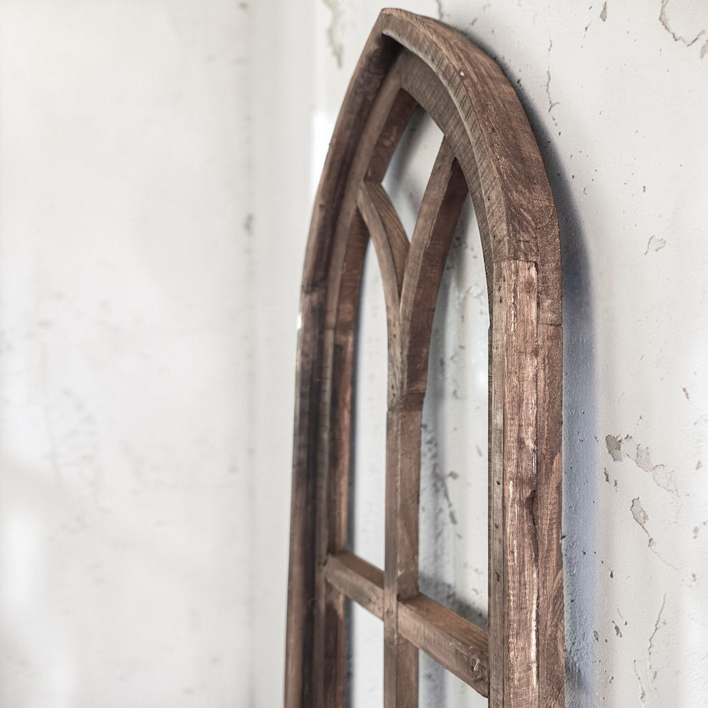 37" X 12" Farmhouse Rustic Wooden Wall Window Arches Rustic Brown Dandelion - Ranch Junkie LLC 