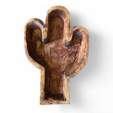 Large Wood Cactus Dough Bowl Or Wall Hanging - Ranch Junkie Mercantile LLC 