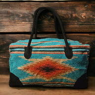 Southwestern Large Weekender Travel Bag Duffle Bag Boho Travel Bag- The Campos Go West Weekender - Ranch Junkie Mercantile LLC