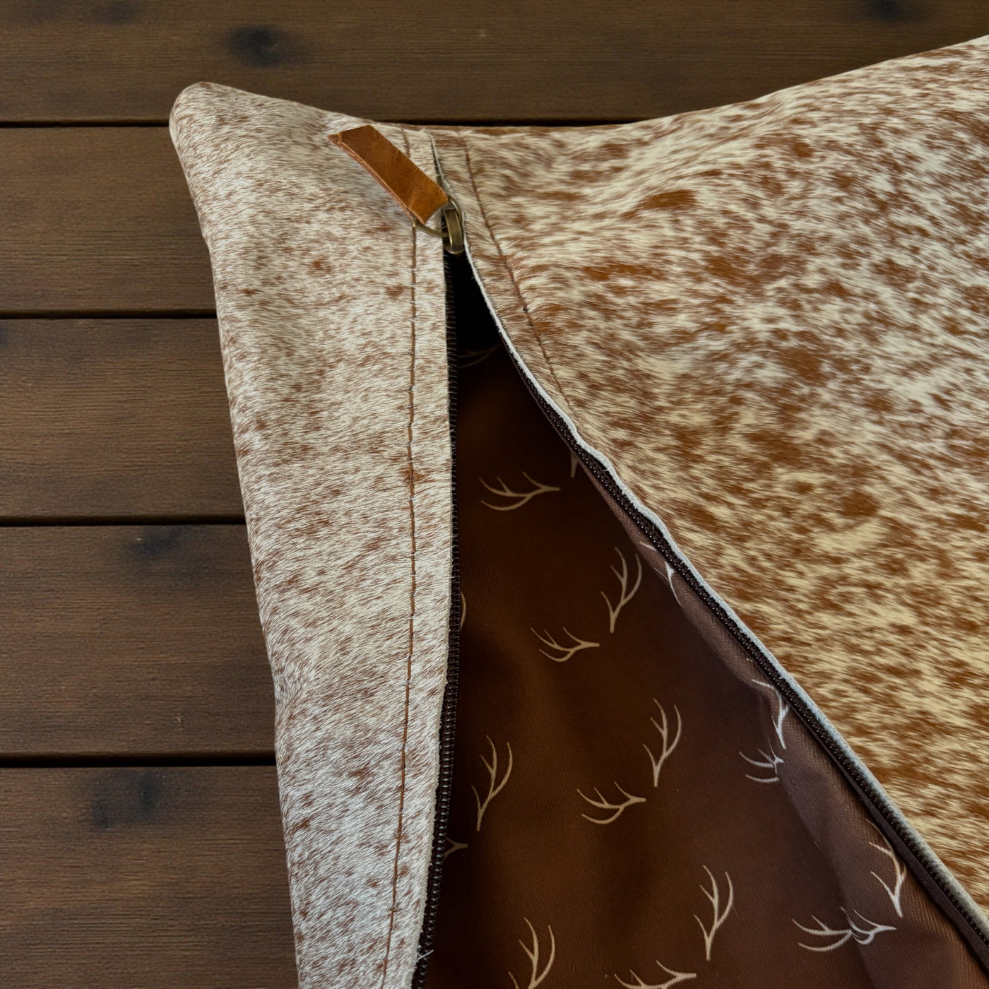 12x36 Genuine Cowhide Pillow Covers Lumbar Caramel Brown Double Sided Highlands Cowhide Pillow - Ranch Junkie Mercantile LLC 