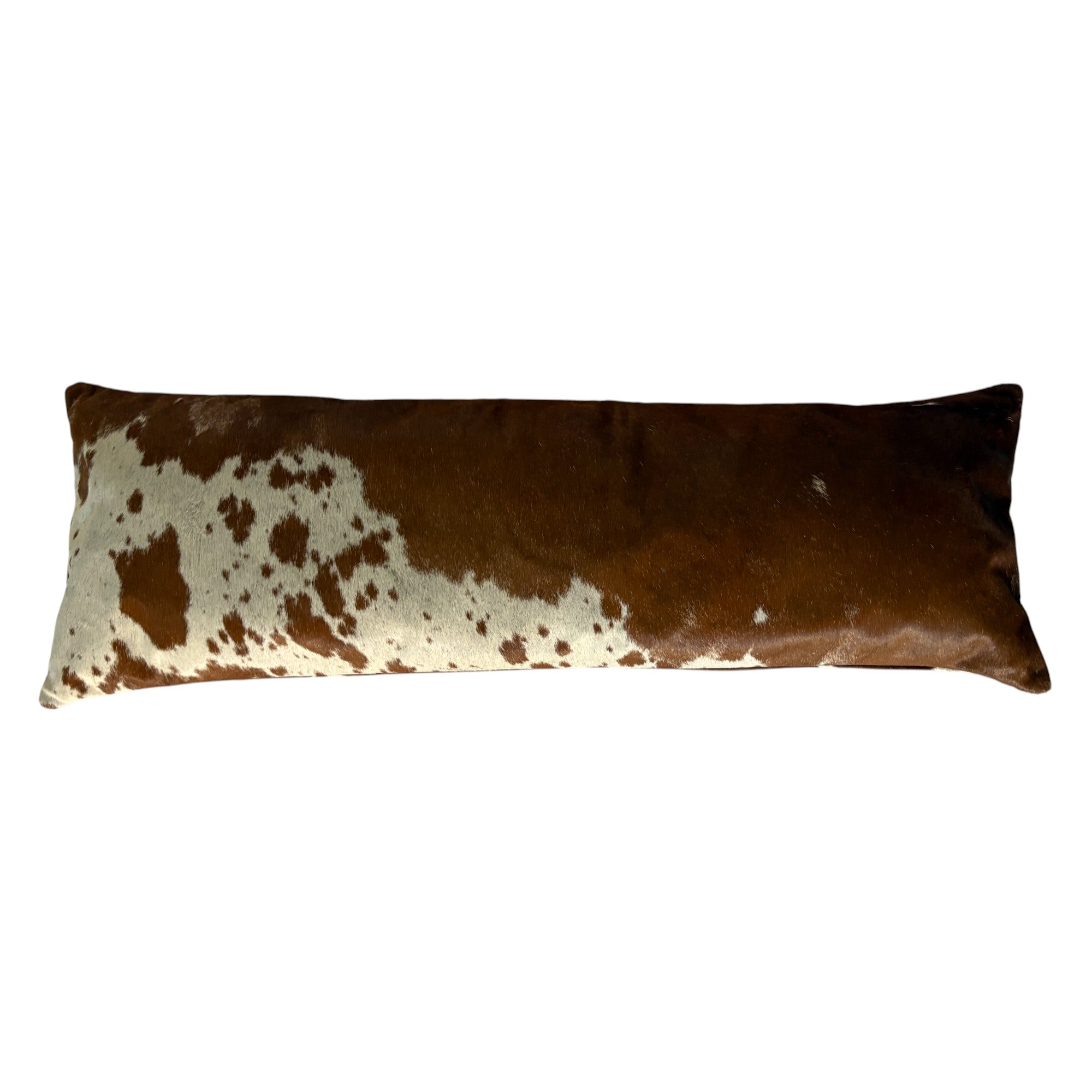 12x36 Genuine Cowhide Pillow Covers Lumbar Caramel Brown Double Sided Highlands Cowhide Pillow - Ranch Junkie Mercantile LLC 