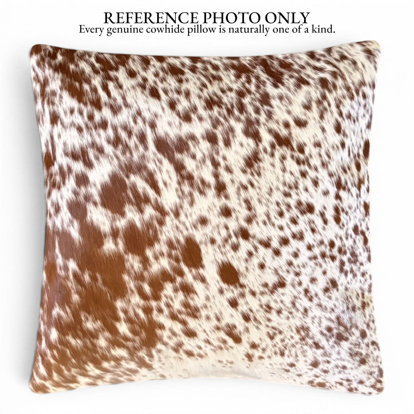 18x18 Genuine Cowhide Pillow Covers Caramel Brown Double Sided Highlands Cowhide Pillow - Ranch Junkie LLC