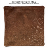 18x18 Genuine Cowhide Pillow Covers Caramel Brown Double Sided Highlands Cowhide Pillow - Ranch Junkie LLC