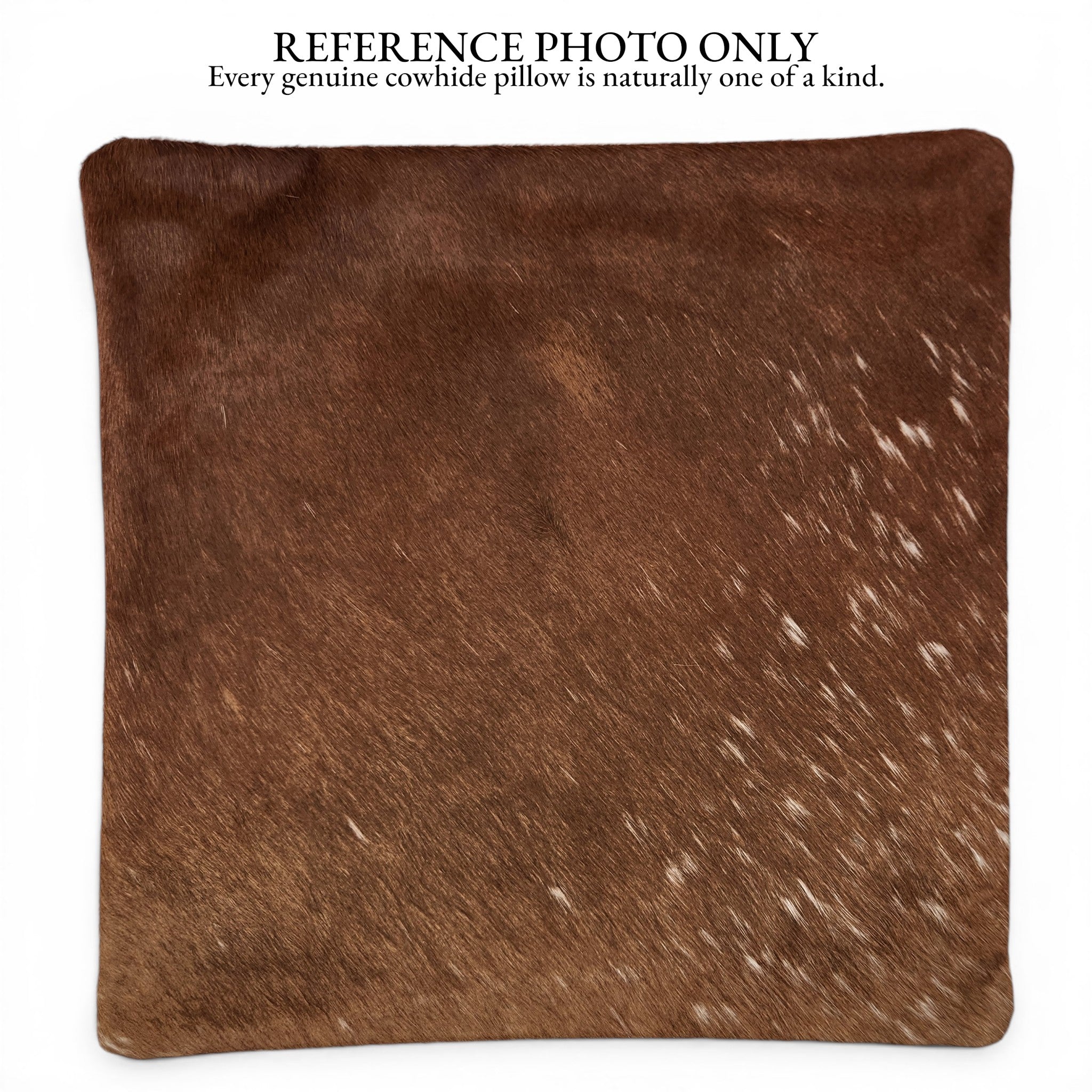 18x18 Genuine Cowhide Pillow Covers Caramel Brown Double Sided Highlands Cowhide Pillow - Ranch Junkie LLC