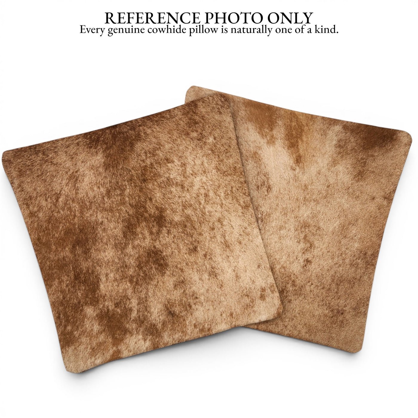 18x18 Genuine Cowhide Pillow Covers Caramel Brown Double Sided Highlands Cowhide Pillow - Ranch Junkie LLC