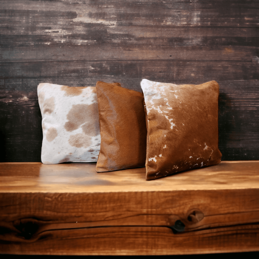 cowhide pillow covers