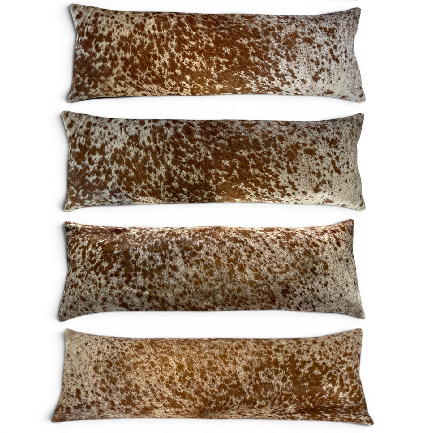 12x36 Genuine Cowhide Pillow Covers Lumbar Caramel Brown Double Sided Highlands Cowhide Pillow - Ranch Junkie LLC