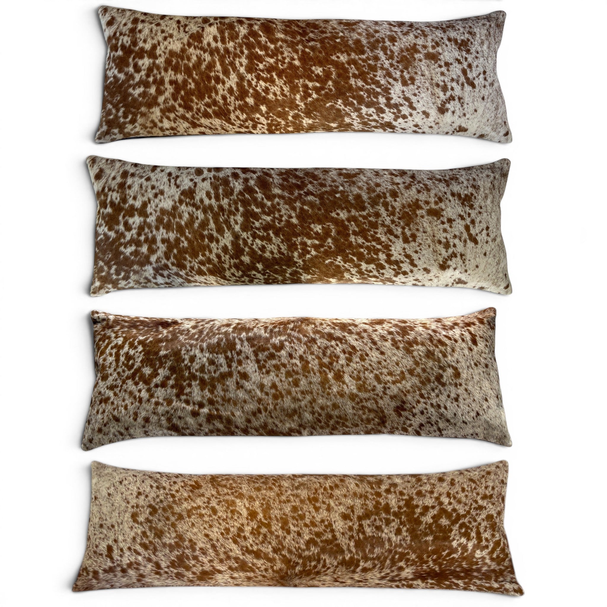 12x36 Genuine Cowhide Pillow Covers Lumbar Caramel Brown Double Sided Highlands Cowhide Pillow - Ranch Junkie LLC