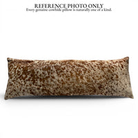 12x36 Genuine Cowhide Pillow Covers Lumbar Caramel Brown Double Sided Highlands Cowhide Pillow - Ranch Junkie LLC