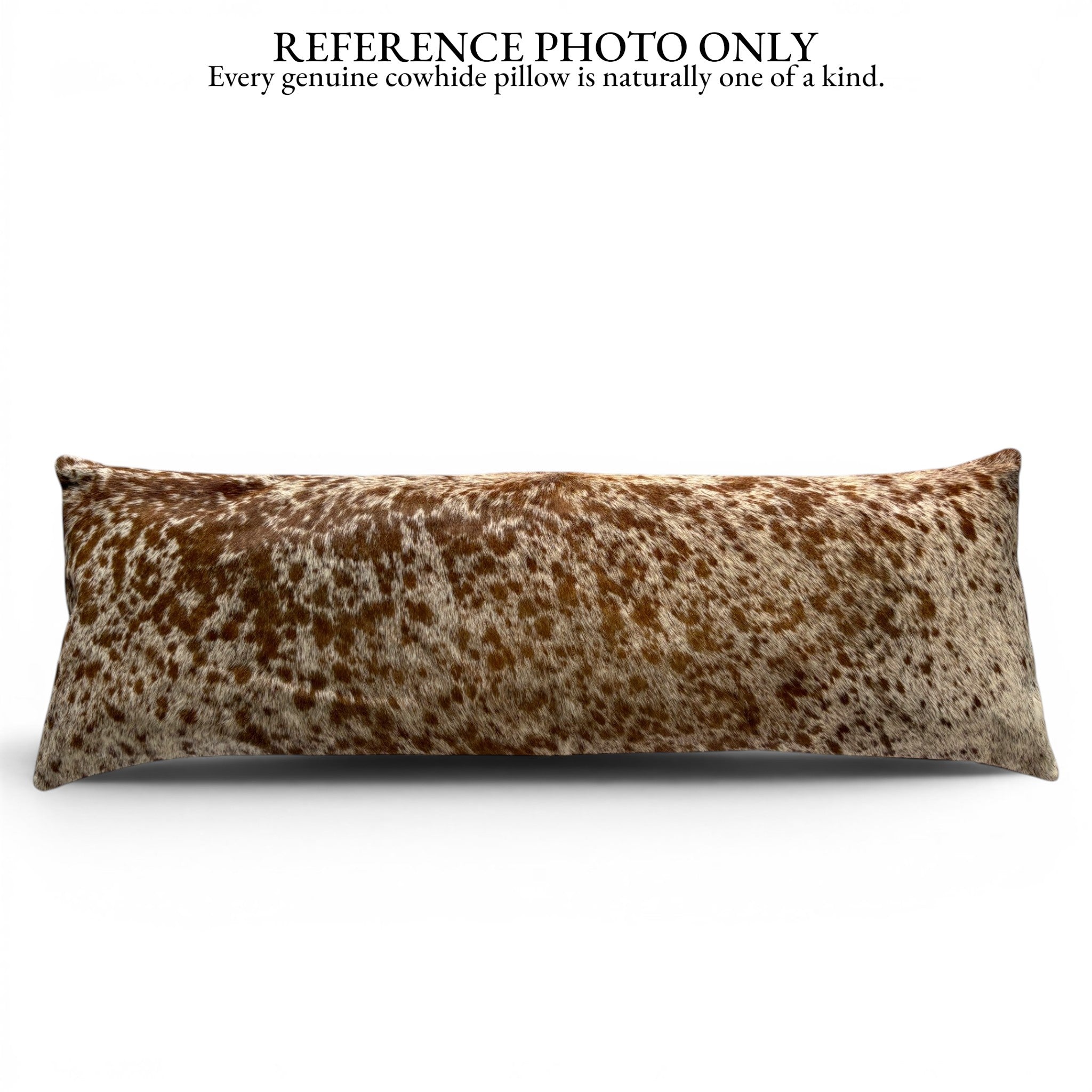 12x36 Genuine Cowhide Pillow Covers Lumbar Caramel Brown Double Sided Highlands Cowhide Pillow - Ranch Junkie LLC
