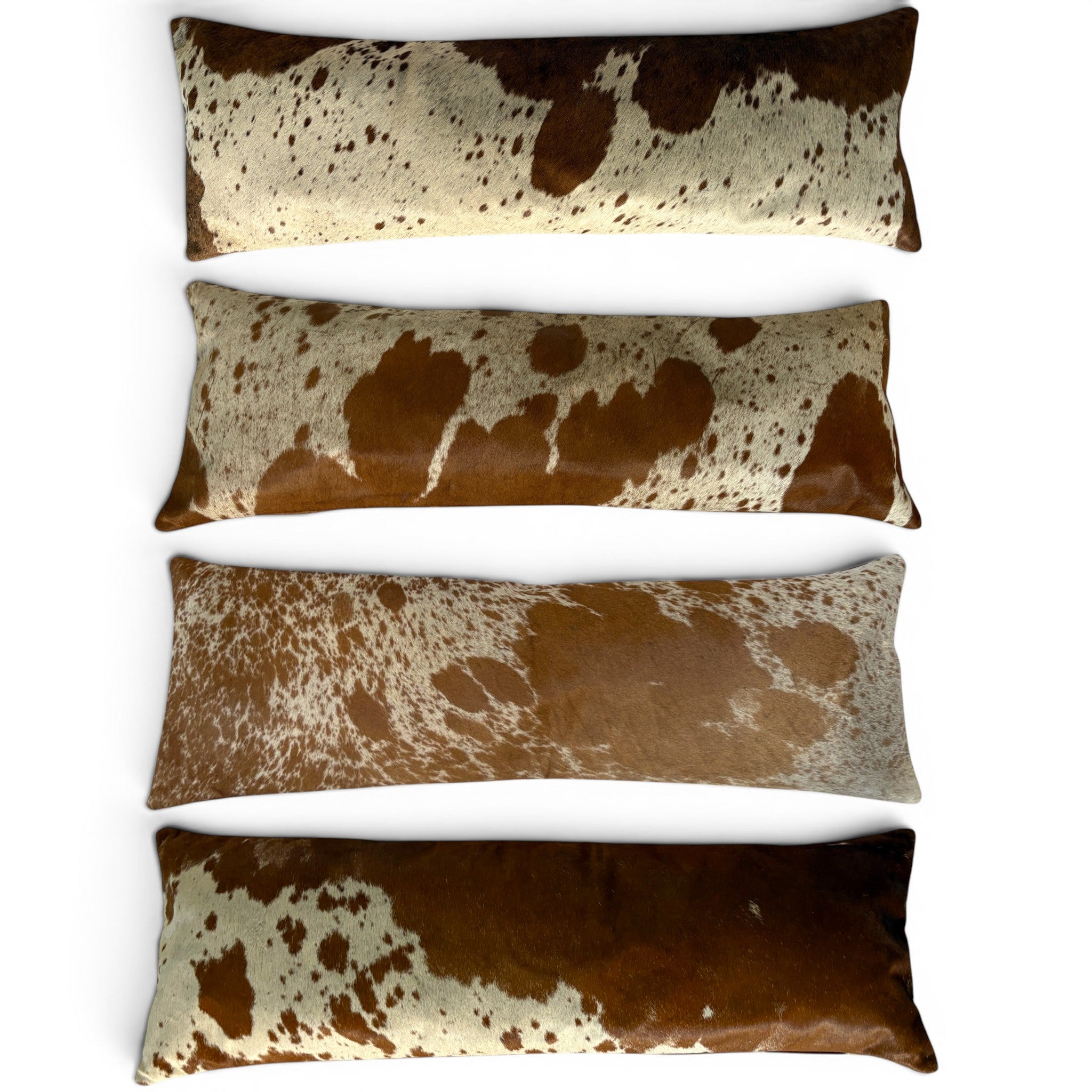 12x36 Genuine Cowhide Pillow Covers Lumbar Caramel Brown Double Sided Highlands Cowhide Pillow - Ranch Junkie LLC