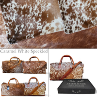 Genuine Cowhide Duffel Bag The Highlands Saddle Large Cowhide Duffel - Ranch Junkie Mercantile LLC 