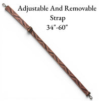 Cassidy Brown Adjustable Tooled Leather Western Bag Strap (34" to 60") - Ranch Junkie LLC 
